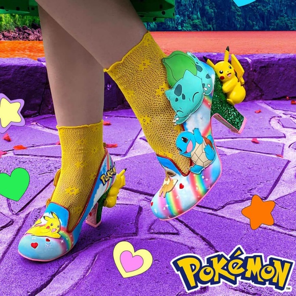 Irregular Choice Pokémon Party Pumps Shoes Pikachu Eevee Jigglypuff Charmander - Picture 2 of 14